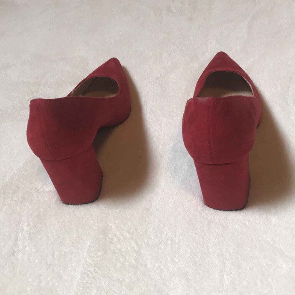 Zigisoho Red Suede Fabric Block Heels. 9 - image 6